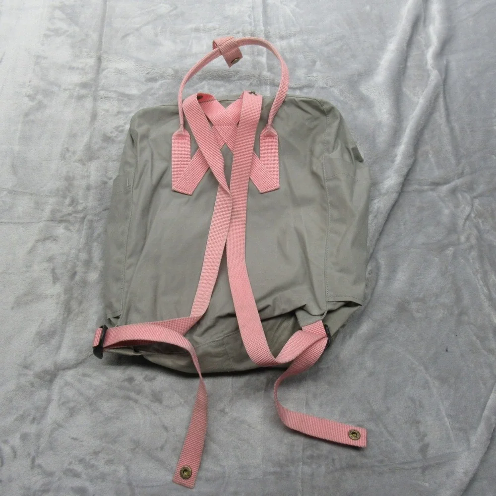 Fjallraven Kanken Backpack Grey Pink Mini Small Travel School Bag Work Lunch - Picture 8 of 12